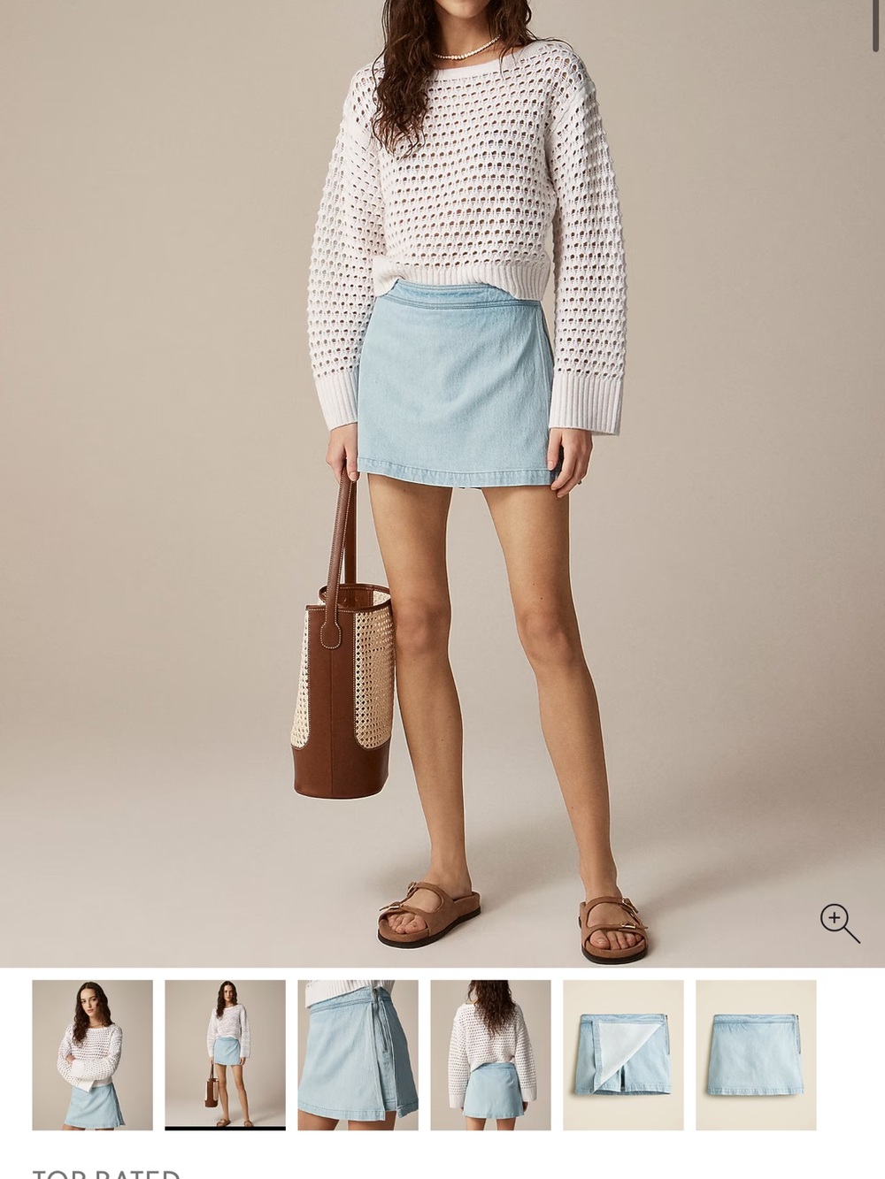 J. Crew Pale Blue Denim Skirt